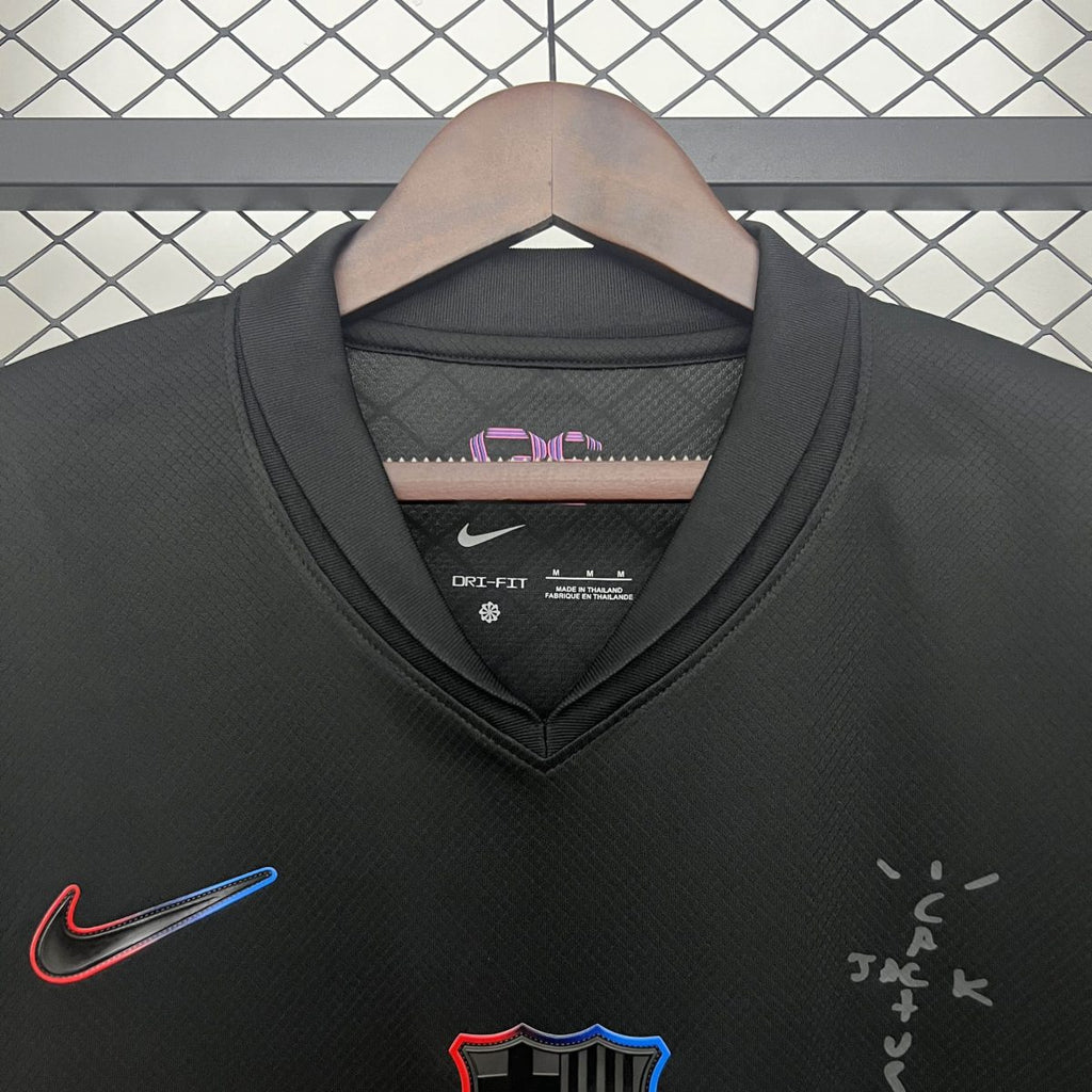 2024/2025 Barcelona Travis Scott Joint Edition Black Football Shirt