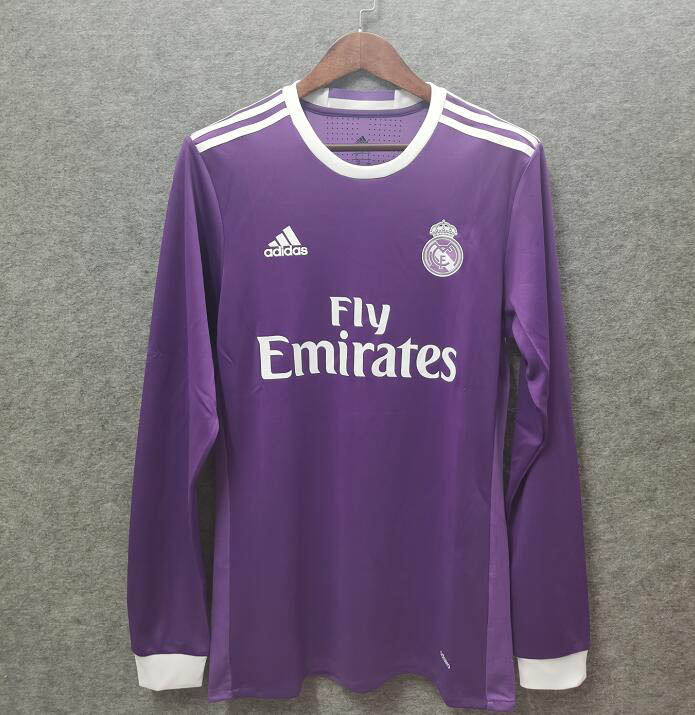 2016/2017 Long Sleeve Real Madrid Away Football Shirt